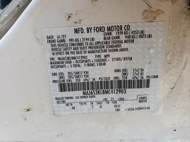 Photo 12 VIN: MAJ6S3KL8MC412903 - FORD ECOSPORT T 