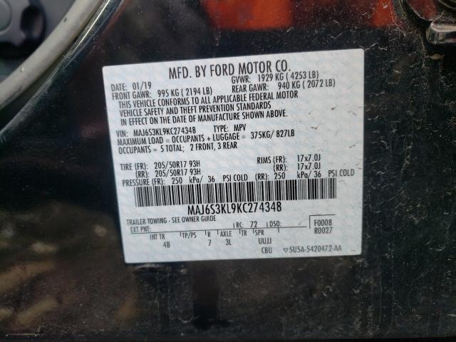 Photo 9 VIN: MAJ6S3KL9KC274348 - FORD ECOSPORT T 