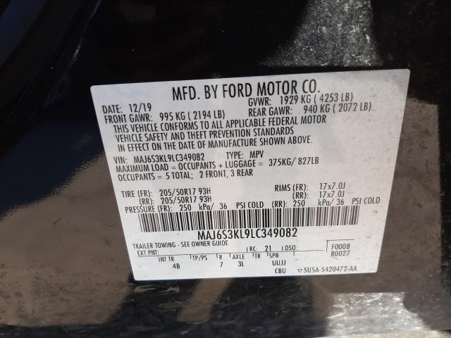 Photo 9 VIN: MAJ6S3KL9LC349082 - FORD ECOSPORT T 