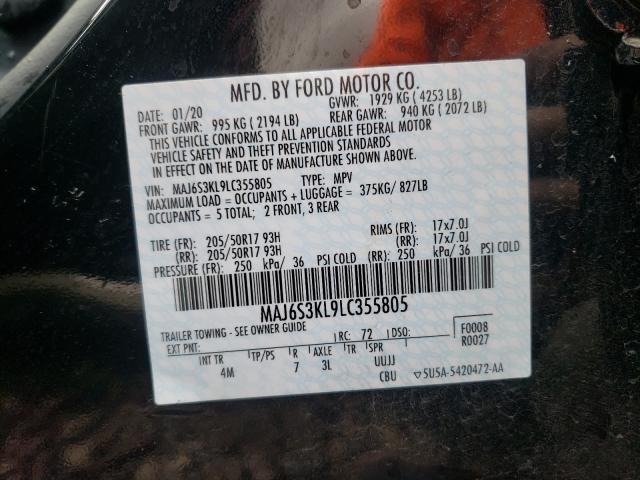 Photo 9 VIN: MAJ6S3KL9LC355805 - FORD ECOSPORT 