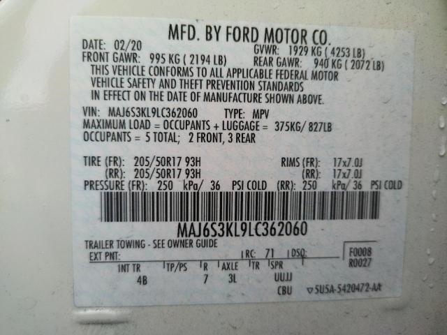 Photo 11 VIN: MAJ6S3KL9LC362060 - FORD ECOSPORT T 