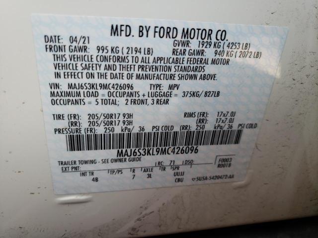 Photo 9 VIN: MAJ6S3KL9MC426096 - FORD ECOSPORT T 