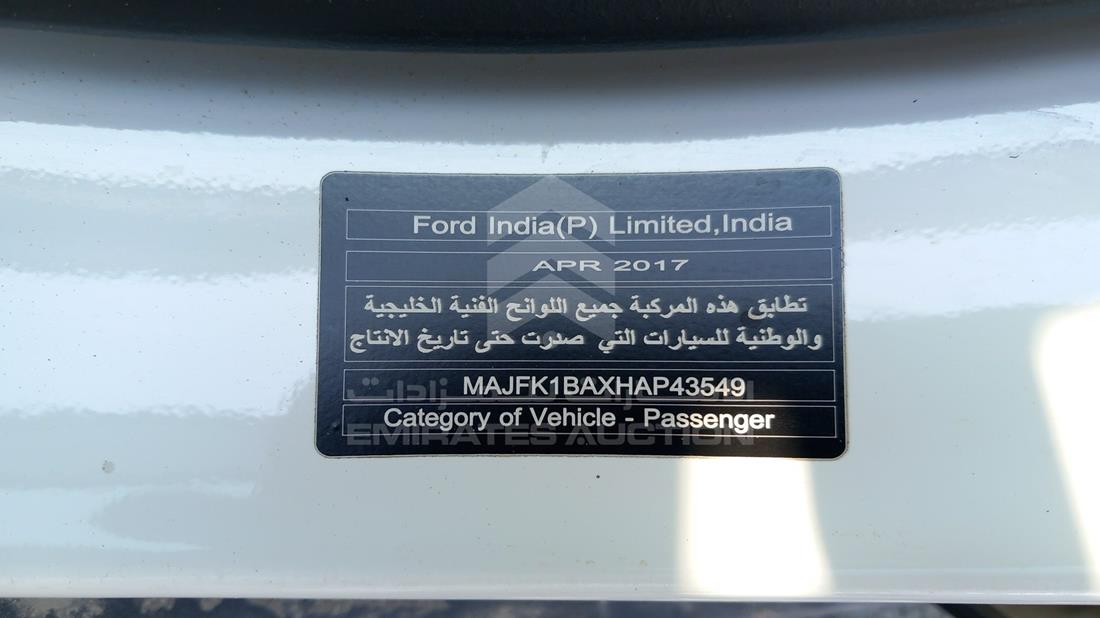 Photo 2 VIN: MAJFK1BAXHAP43549 - FORD ECOSPORT 