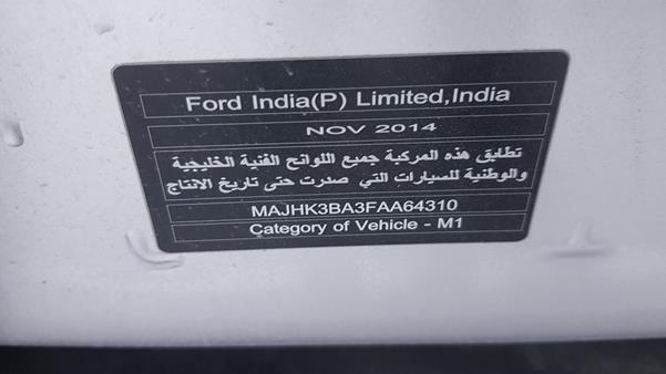 Photo 1 VIN: MAJHK3BA3FAA64310 - FORD ECOSPORT 