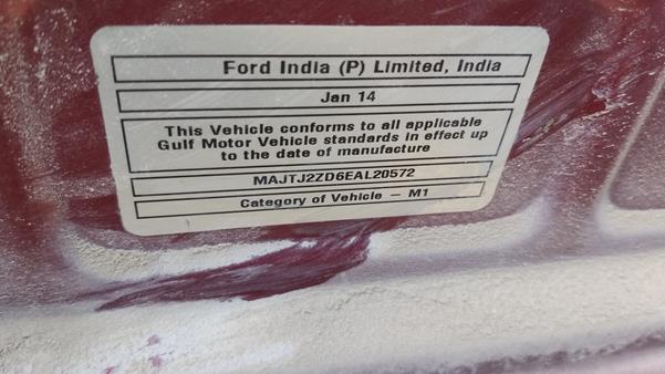 Photo 2 VIN: MAJTJ2ZD6EAL20572 - FORD FIGO 