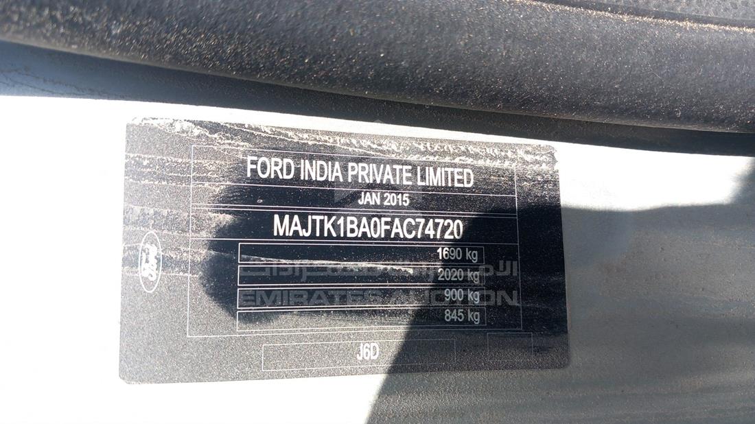 Photo 2 VIN: MAJTK1BA0FAC74720 - FORD ECOSPORT 