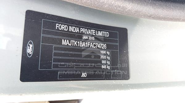 Photo 2 VIN: MAJTK1BA1FAC74726 - FORD ECOSPORT 