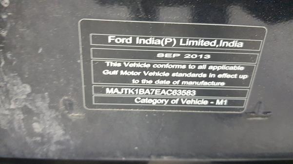 Photo 2 VIN: MAJTK1BA7EAC63583 - FORD ECOSPORT 