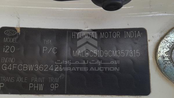 Photo 3 VIN: MALBC51D9CM357315 - HYUNDAI I20 