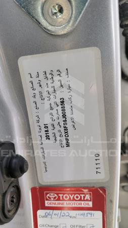 Photo 1 VIN: MHFDX8FS6J0088563 - TOYOTA FORTUNER 