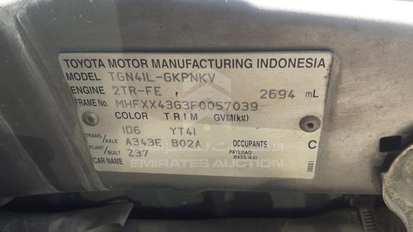 Photo 3 VIN: MHFXX43G3F0057039 - TOYOTA INNOVA 