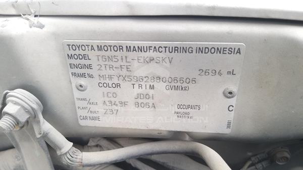 Photo 2 VIN: MHFYX59G288006606 - TOYOTA FORTUNER 