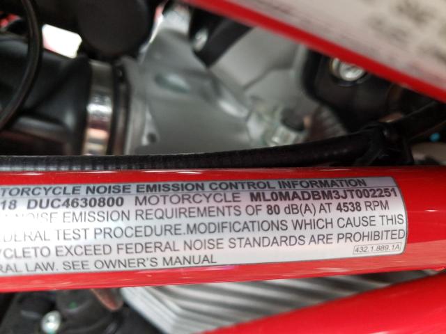 Photo 9 VIN: ML0MADBM3JT002251 - DUCATI MONSTER 79 