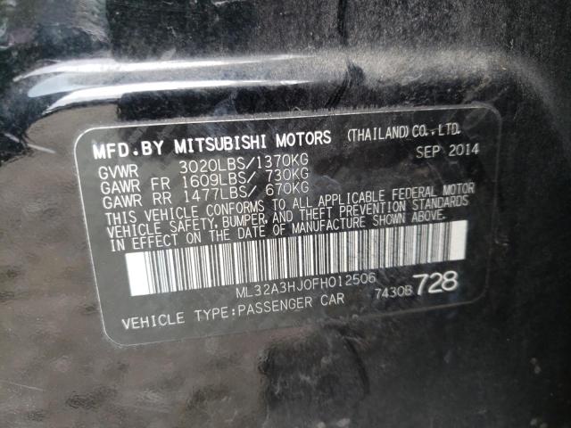 Photo 9 VIN: ML32A3HJ0FH012506 - MITSUBISHI MIRAGE DE 