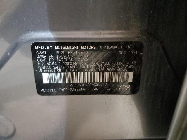 Photo 12 VIN: ML32A3HJ0FH039740 - MITSUBISHI MIRAGE DE 