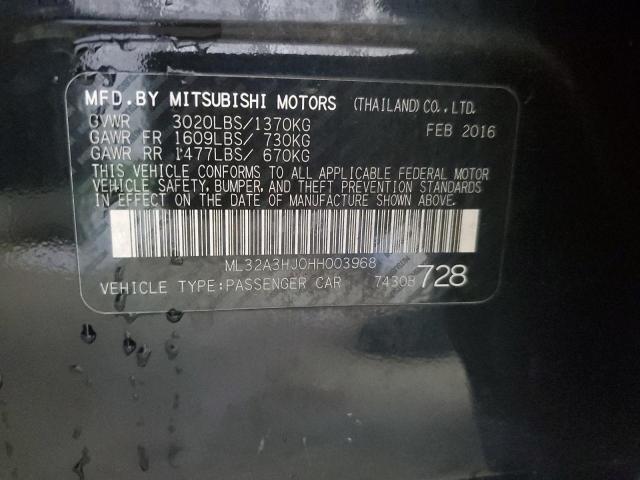 Photo 11 VIN: ML32A3HJ0HH003968 - MITSUBISHI MIRAGE 