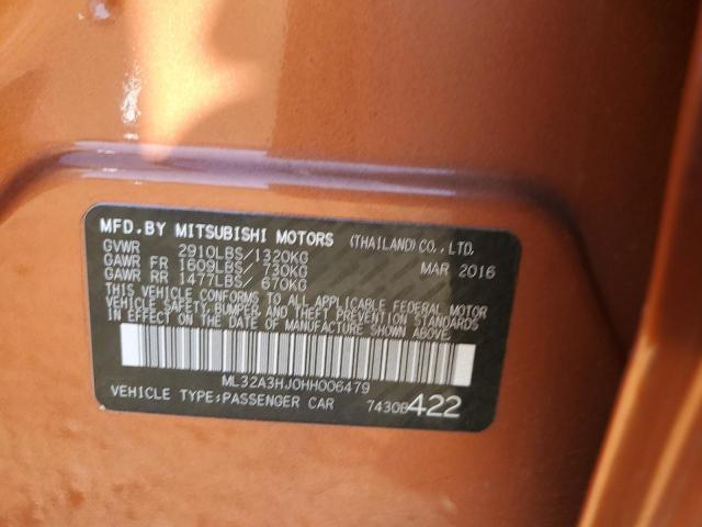 Photo 11 VIN: ML32A3HJ0HH006479 - MITSUBISHI MIRAGE 