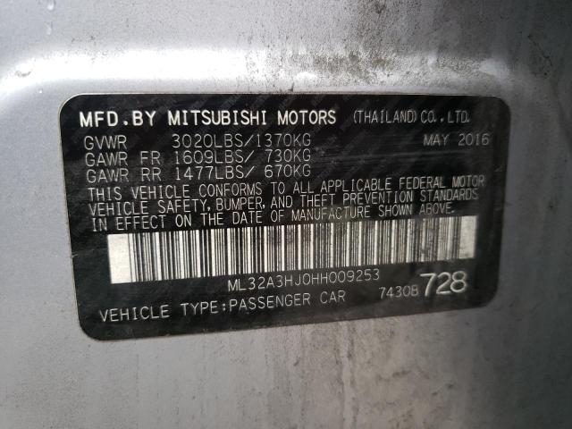 Photo 11 VIN: ML32A3HJ0HH009253 - MITSUBISHI MIRAGE ES 