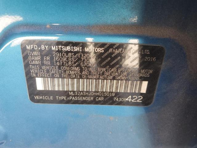 Photo 11 VIN: ML32A3HJ0HH015019 - MITSUBISHI MIRAGE ES 