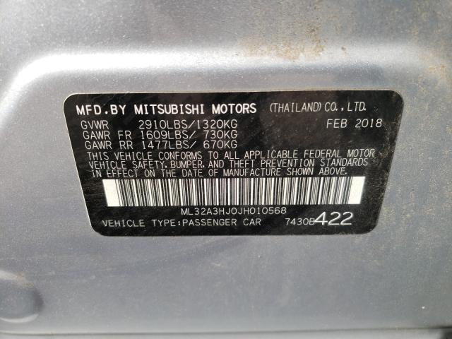 Photo 9 VIN: ML32A3HJ0JH010568 - MITSUBISHI MIRAGE ES 