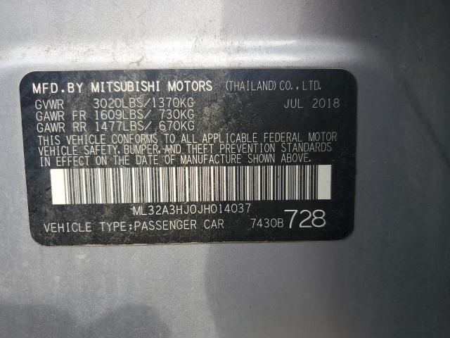 Photo 12 VIN: ML32A3HJ0JH014037 - MITSUBISHI MIRAGE ES 