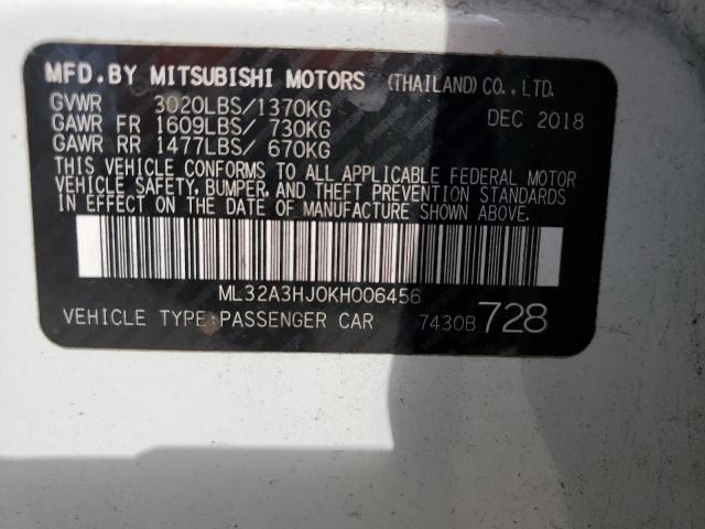 Photo 11 VIN: ML32A3HJ0KH006456 - MITSUBISHI MIRAGE ES 