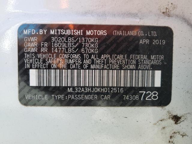 Photo 12 VIN: ML32A3HJ0KH012516 - MITSUBISHI MIRAGE 