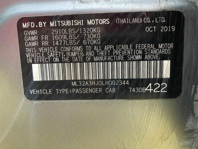 Photo 9 VIN: ML32A3HJ0LH002344 - MITSUBISHI MIRAGE ES 