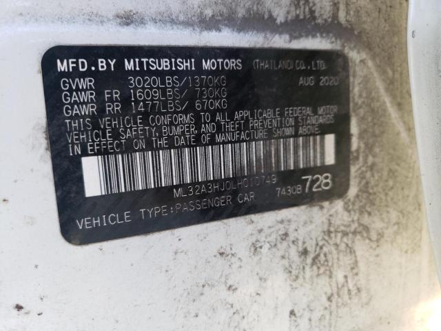 Photo 9 VIN: ML32A3HJ0LH010749 - MITSUBISHI MIRAGE 