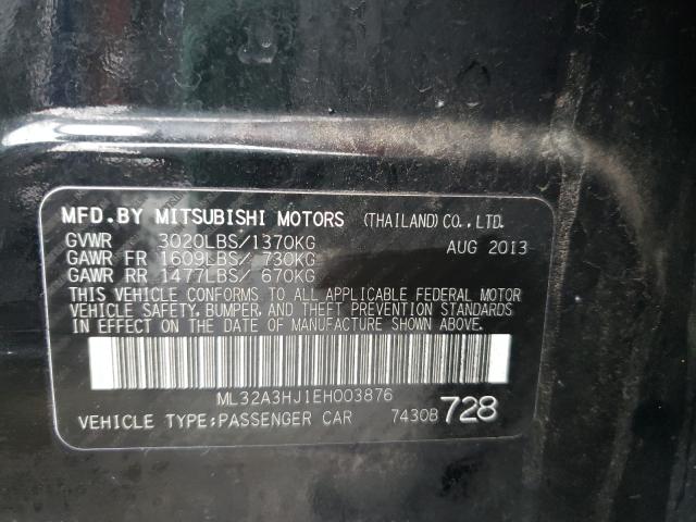 Photo 9 VIN: ML32A3HJ1EH003876 - MITSUBISHI MIRAGE 