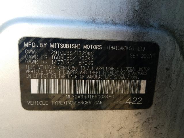 Photo 9 VIN: ML32A3HJ1EH008480 - MITSUBISHI MIRAGE DE 