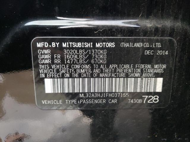 Photo 9 VIN: ML32A3HJ1FH037155 - MITSUBISHI MIRAGE DE 