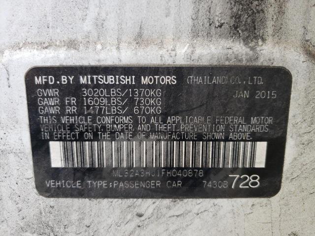 Photo 9 VIN: ML32A3HJ1FH040878 - MITSUBISHI MIRAGE DE 