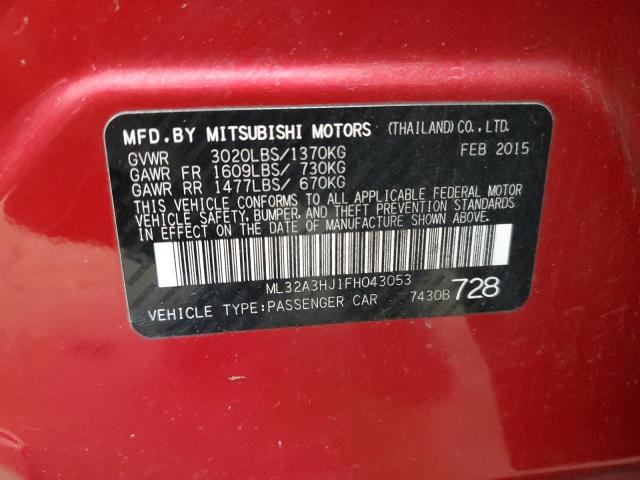 Photo 11 VIN: ML32A3HJ1FH043053 - MITSUBISHI MIRAGE DE 