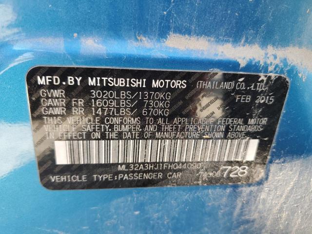 Photo 11 VIN: ML32A3HJ1FH044090 - MITSUBISHI MIRAGE DE 