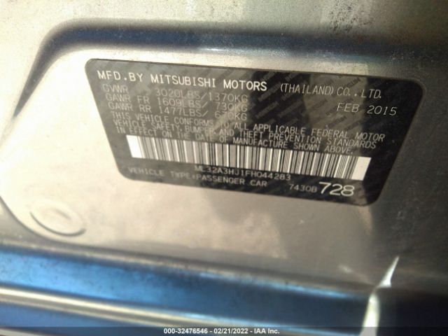 Photo 8 VIN: ML32A3HJ1FH044283 - MITSUBISHI MIRAGE 