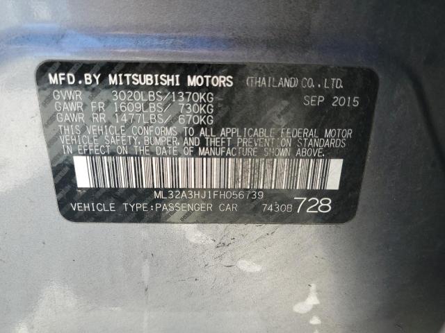 Photo 12 VIN: ML32A3HJ1FH056739 - MITSUBISHI MIRAGE 