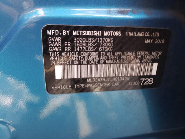 Photo 9 VIN: ML32A3HJ1JH013429 - MITSUBISHI MIRAGE ES 