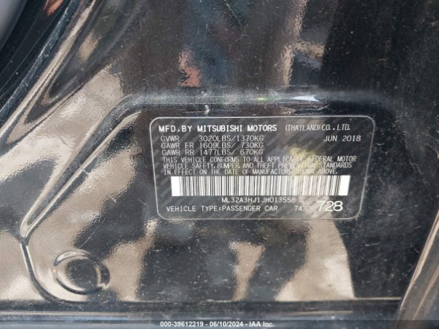 Photo 8 VIN: ML32A3HJ1JH013558 - MITSUBISHI MIRAGE 