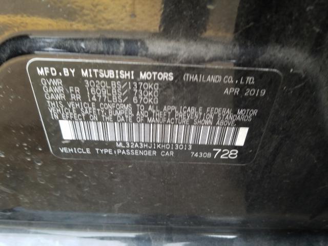 Photo 9 VIN: ML32A3HJ1KH013013 - MITSUBISHI MIRAGE ES 