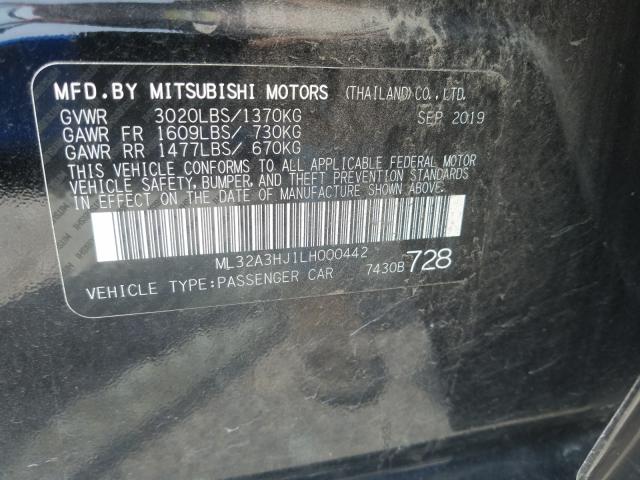 Photo 9 VIN: ML32A3HJ1LH000442 - MITSUBISHI MIRAGE ES 