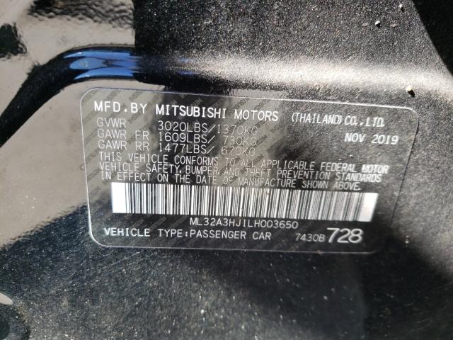 Photo 9 VIN: ML32A3HJ1LH003650 - MITSUBISHI MIRAGE ES 