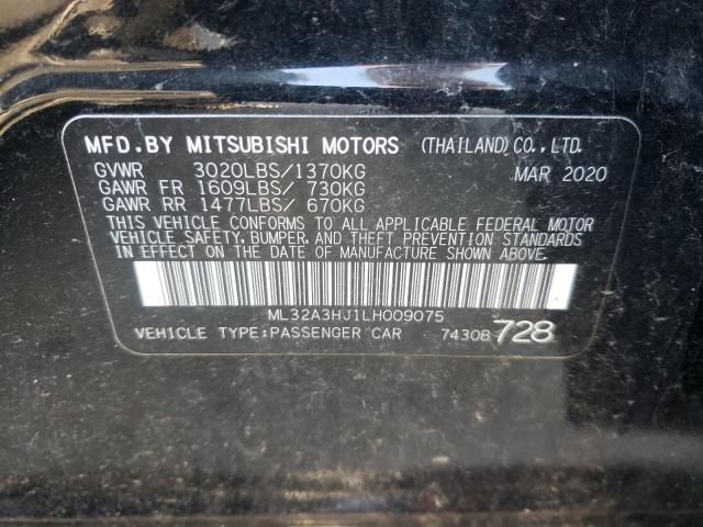 Photo 9 VIN: ML32A3HJ1LH009075 - MITSUBISHI MIRAGE ES 