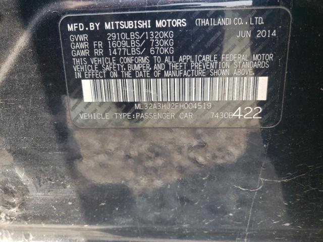 Photo 11 VIN: ML32A3HJ2FH004519 - MITSUBISHI MIRAGE DE 