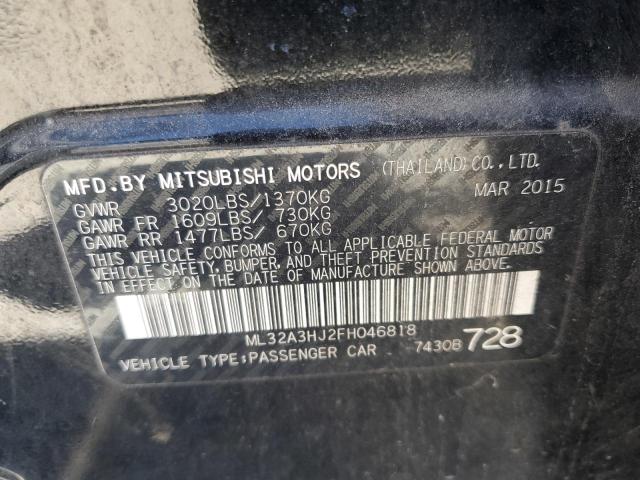 Photo 9 VIN: ML32A3HJ2FH046818 - MITSUBISHI MIRAGE DE 