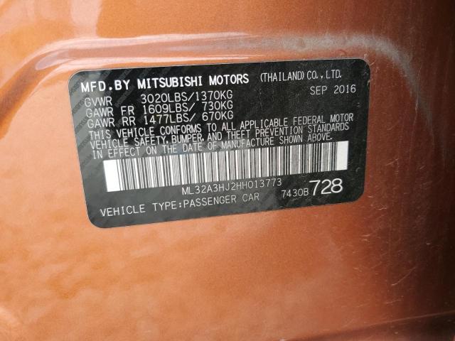 Photo 11 VIN: ML32A3HJ2HH013773 - MITSUBISHI MIRAGE 