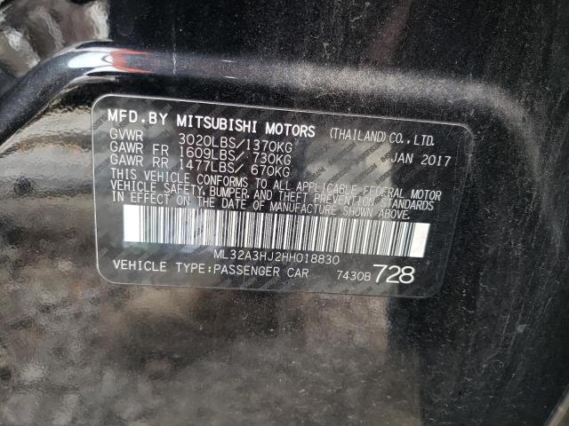 Photo 9 VIN: ML32A3HJ2HH018830 - MITSUBISHI MIRAGE ES 