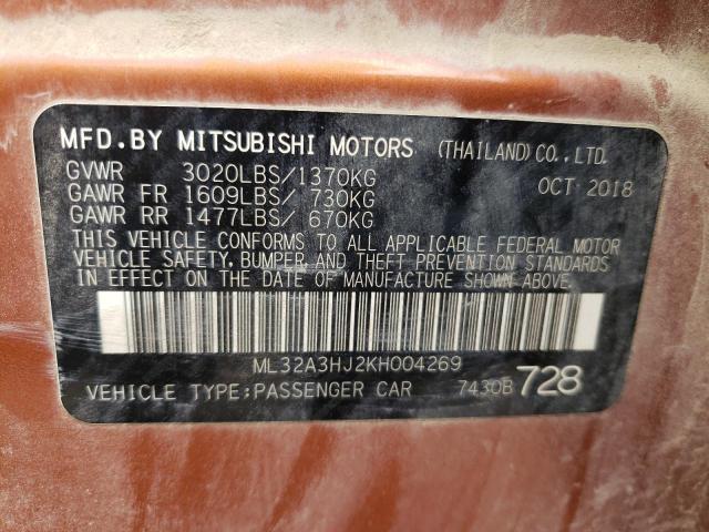 Photo 11 VIN: ML32A3HJ2KH004269 - MITSUBISHI MIRAGE 