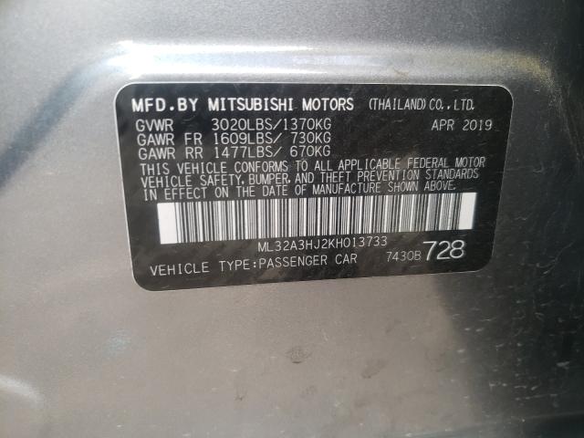 Photo 9 VIN: ML32A3HJ2KH013733 - MITSUBISHI MIRAGE ES 