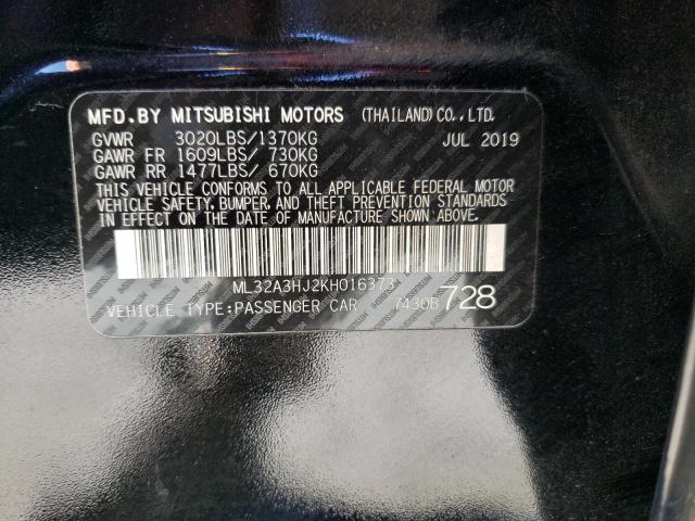 Photo 11 VIN: ML32A3HJ2KH016373 - MITSUBISHI MIRAGE 